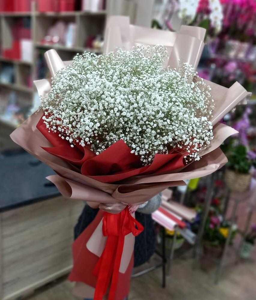 Букет Белые хлопья в Алхан-Кале Букет цветов из: Гипсофила в Алхан-Кале