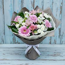 Букет цветов из:  Герберы, Альстромерии и Хризантемы в Алхан-Кале