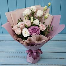 Букет цветов из:  Розы и Лизиантусы #REPLACE_PRED# Алхан-Кале