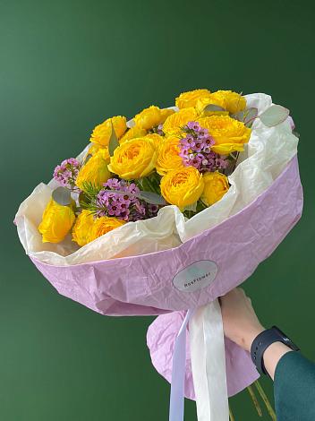 Букет Кустовые желтые розы в Алхан-Кале