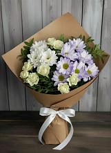 Букет цветов из:  Хризантемы и Розы в Алхан-Кале