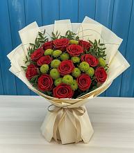 Букет цветов из:  Розы и Хризантемы в Алхан-Кале